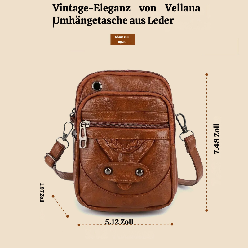 Vintage-Eleganz von Vellana | Umhängetasche aus Leder