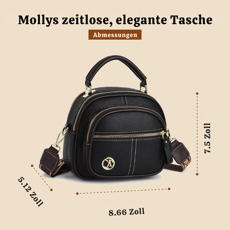 Mollys zeitlose Raffinesse | Stylische Ledertasche mit Schultergurt