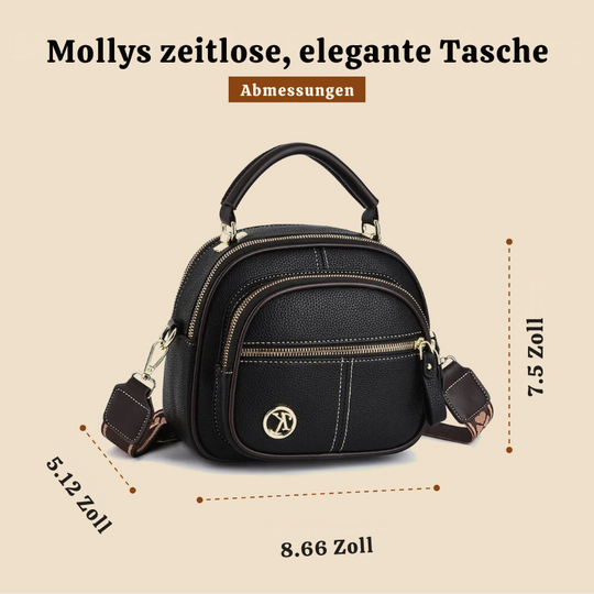 Mollys zeitlose Raffinesse | Stylische Ledertasche mit Schultergurt