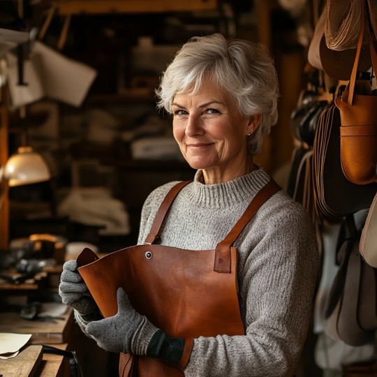 Stilvolle strukturierte Ledertasche – Hildes minimalistisches Essential